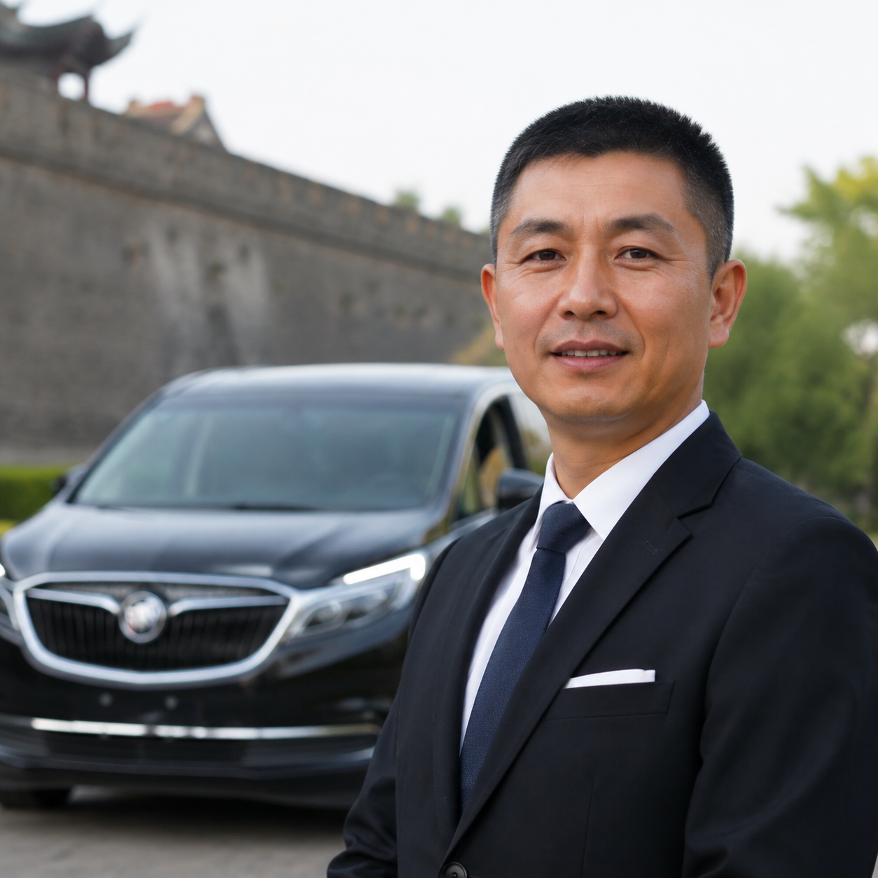 谢明华 谢师傅 别克 GL8 司机人像